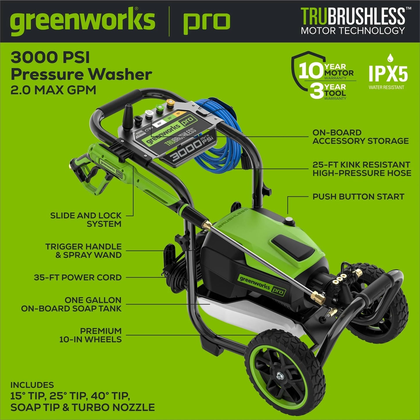 3K PSI Electric Pressure Washer