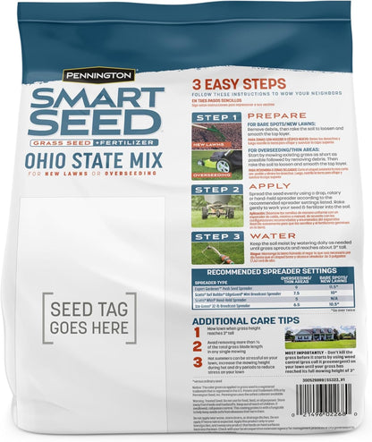 Pennington Smart Seed Ohio State Mix product label and directions