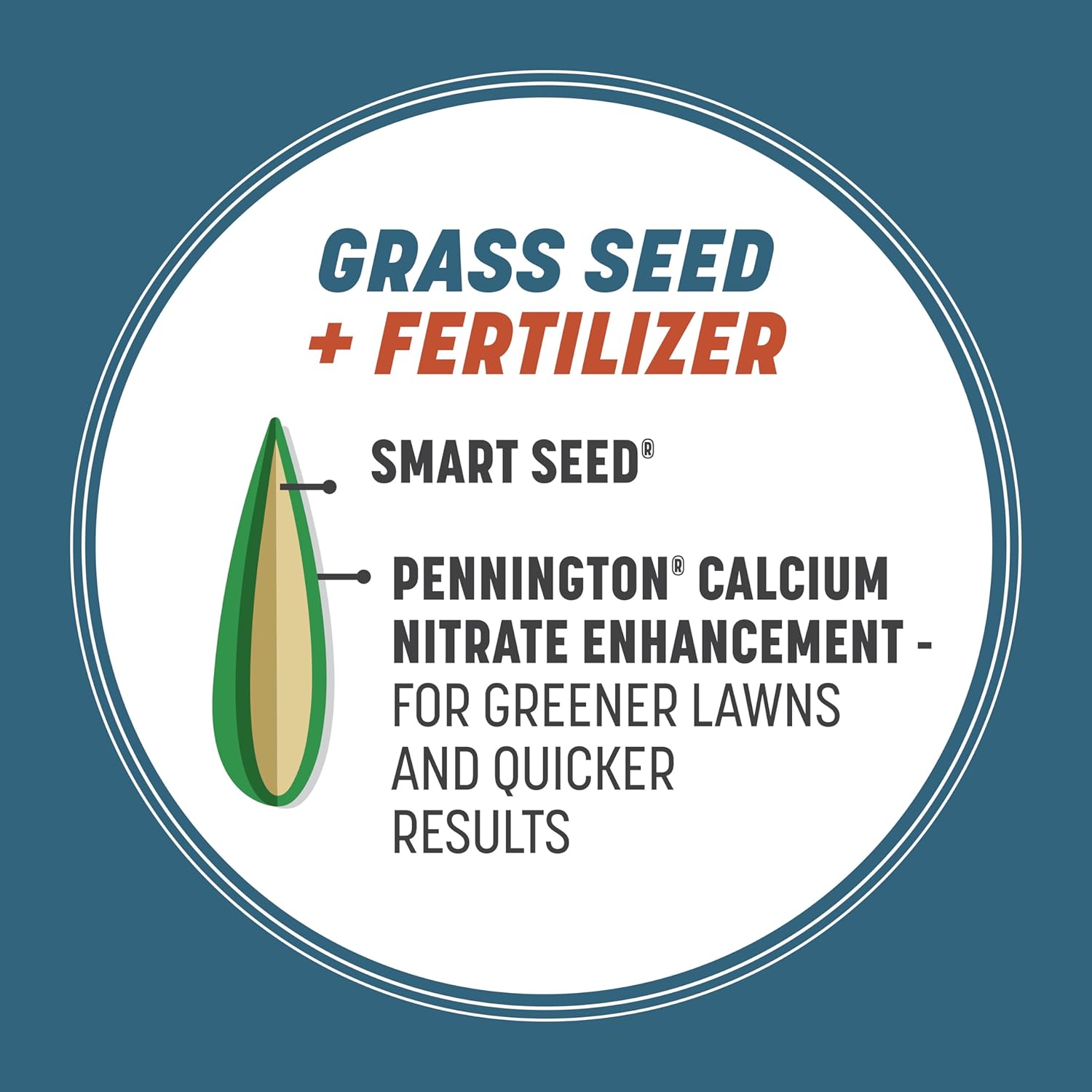 Combination grass seed and fertilizer mix