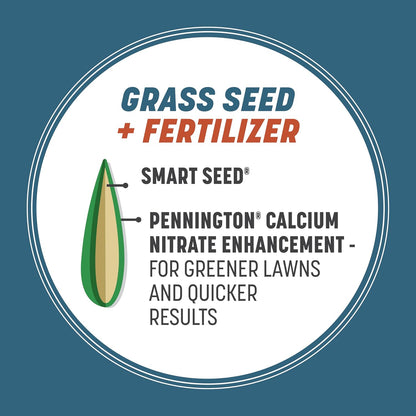 Combination grass seed and fertilizer mix