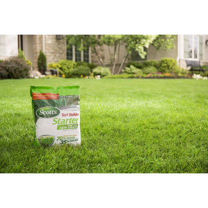 Starter fertilizer for new grass and lawn seeding