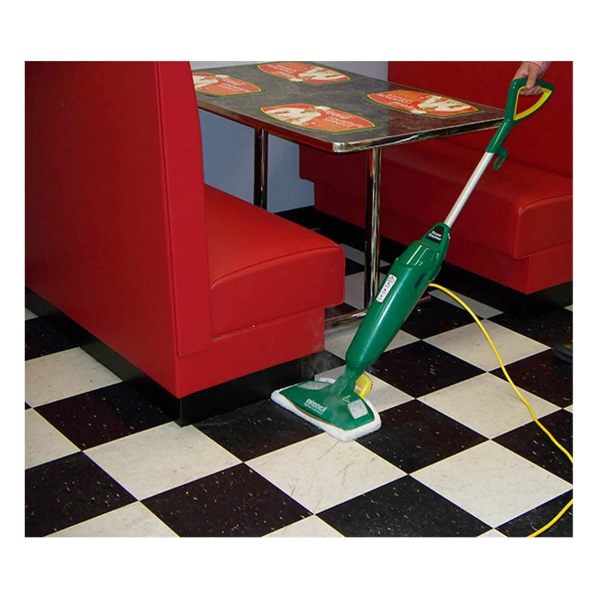 Using a Bissell steam mop to clean tile floors