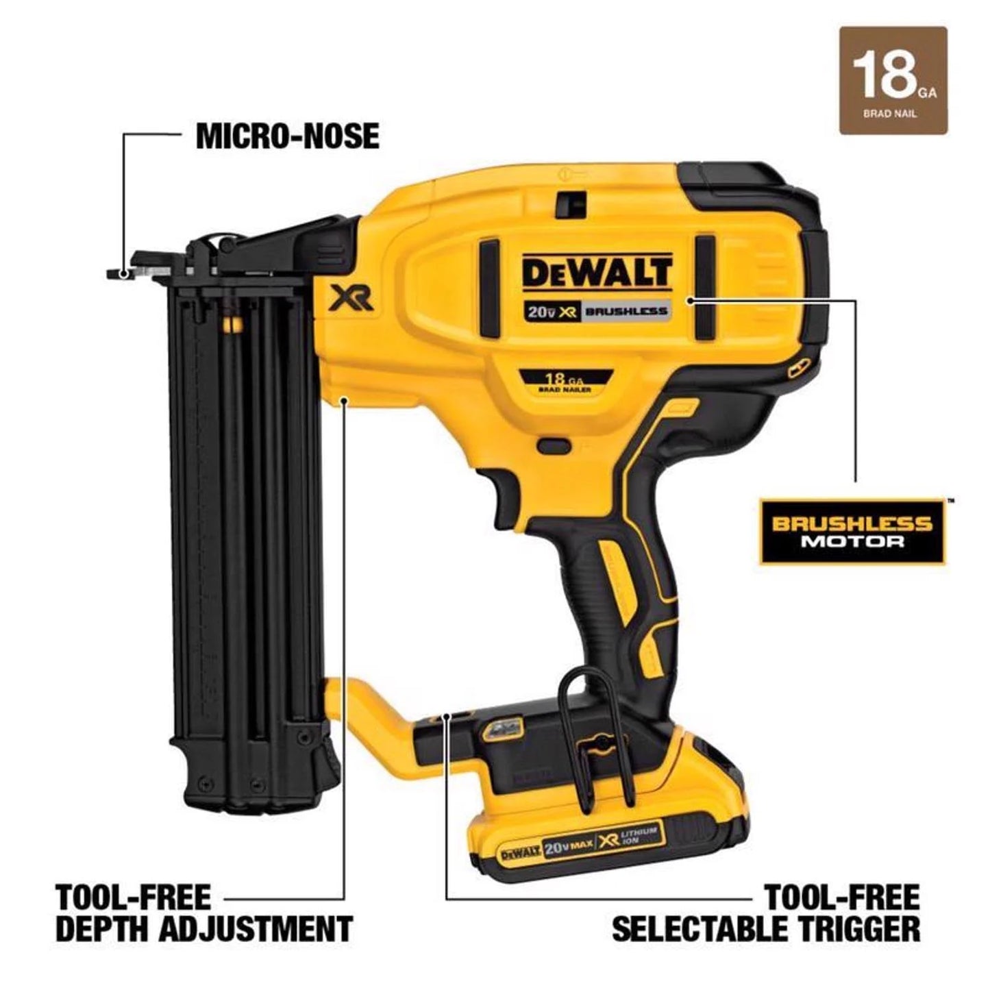 18ga Cordless Brad Nailer