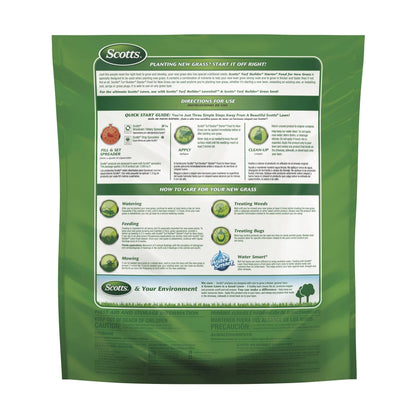 Scotts Starter fertilizer label and application directions